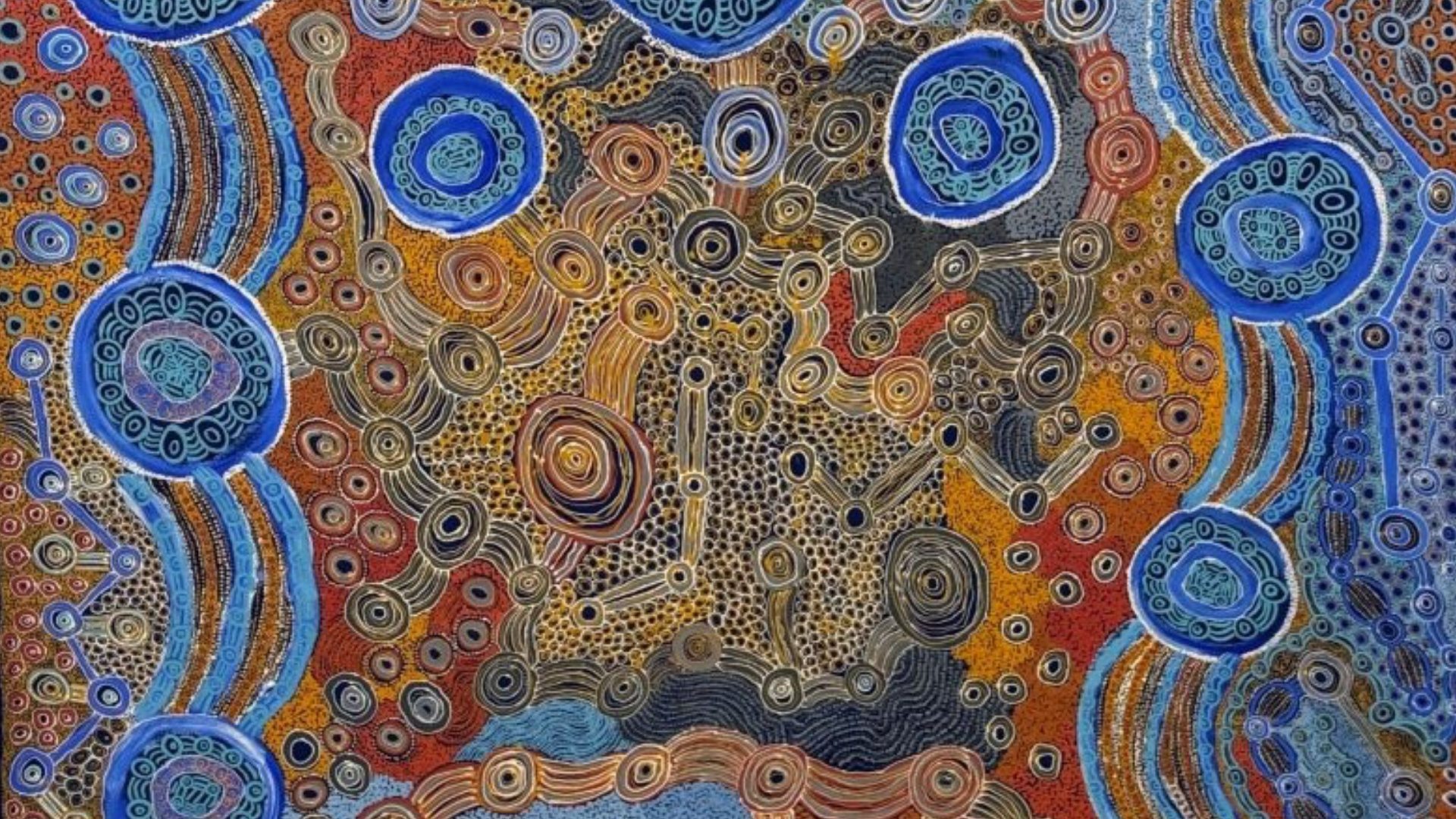 Joyce Robin| Rockhole Creation Story 2025, Courtesy of Artitja Fine Art.
